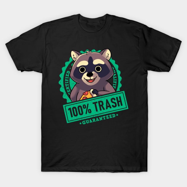 100% Cute Trash Panda Raccoon Seal T-Shirt by Geekydog